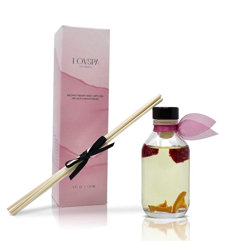 LOVSPA Reed Diffuser Set, Hawaiian Breeze Scented Oil Diffuser with Sticks, Home Fragrance Accessories for Bathroom Shelf Decor, Aroma Diffusers for Home or Office Desk, USA Made - Image 3
